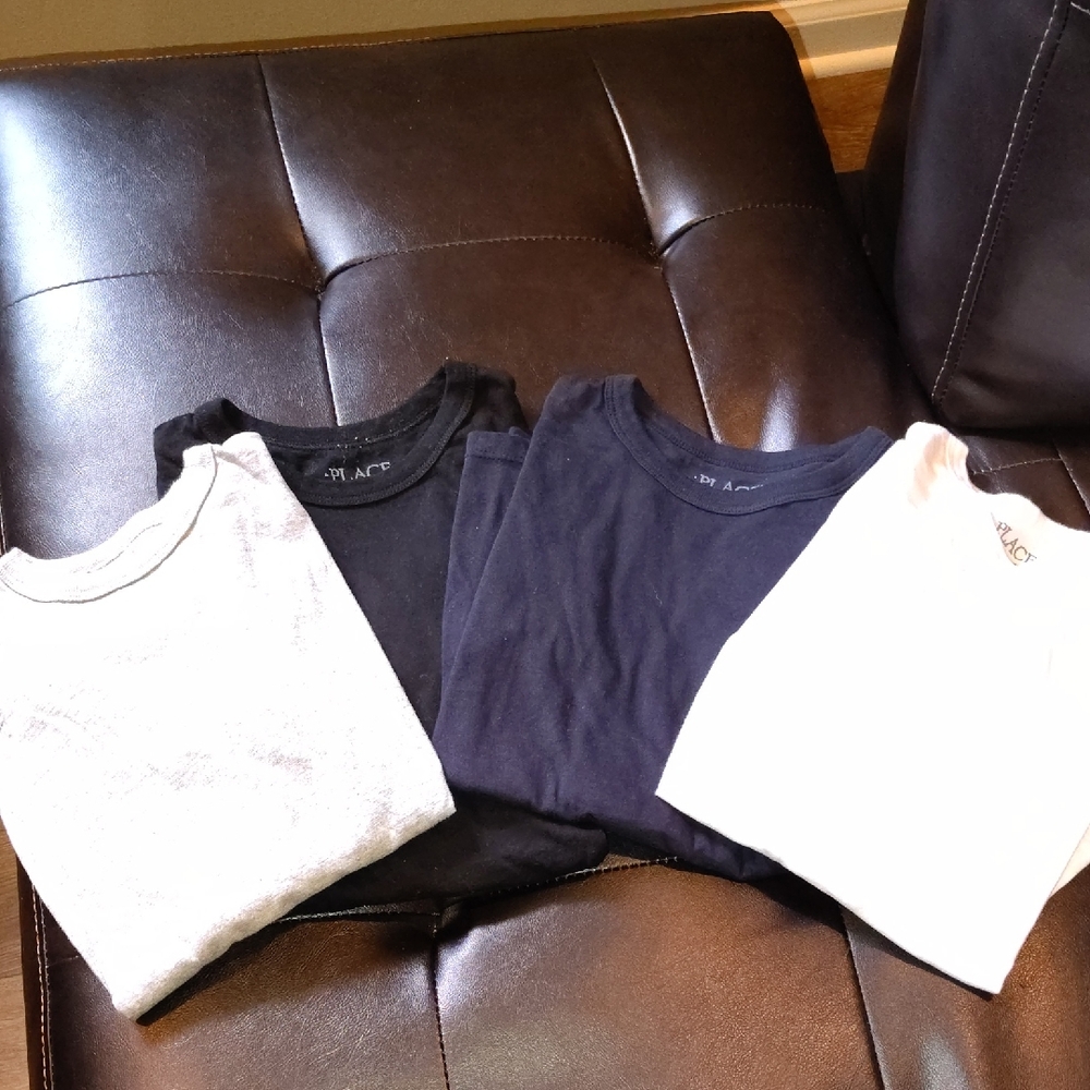 The Children's Place Black and White Long Sleeve Tees